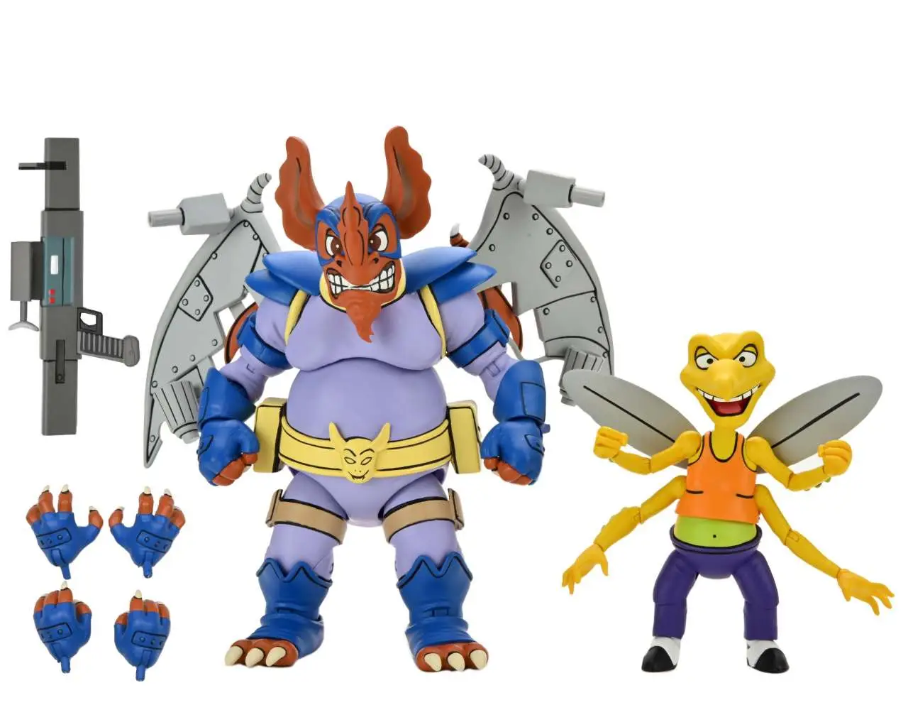 Figurine tmnt cartoon wingnut/ screwloose 2 pack